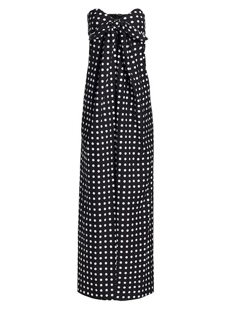 Buy Caroline Constas Kaia Strapless Maxi Dress Black White Polka Dot