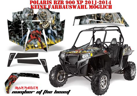 AMR RACING DEKOR GRAPHIC KIT ATV POLARIS RZR 570 800 900 IRON MAIDEN