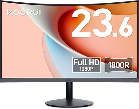 Koorui 24 Inch Curved Computer Monitor 60hz 1080p Fhd