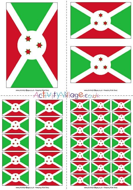 Burundi Flag Coloring Pages - Learny Kids