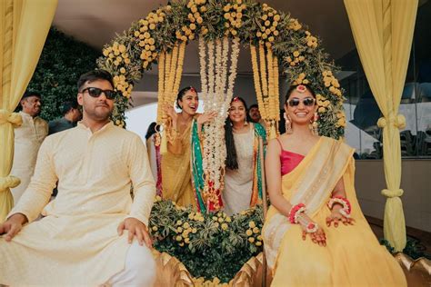 Sobhita Dhulipala Dons A Yellow Saree With A Multi Coloured Bandhani Dupatta At Sister S Haldi