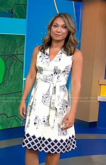 Wornontv Ginger’s White House Print Dress On Good Morning America Ginger Zee Clothes And