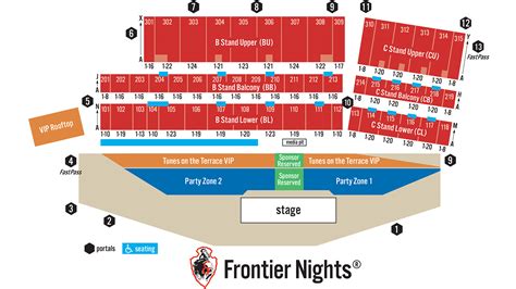 Maps Seating Charts Cheyenne Frontier Days