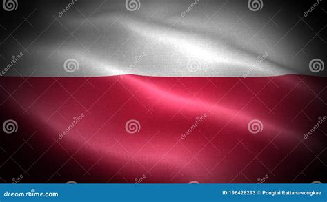 Close Up Waving Flag Of Poland Flag Symbols Of Poland Stock