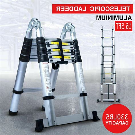 16 5FT Aluminium Ladders Telescoping Multi Purpose Extension Folding Step