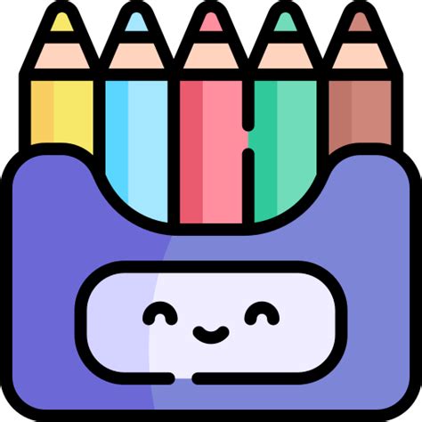 Icono De Colores Kawaii Lineal Color