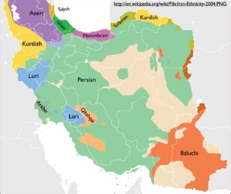 Geographic Distribution Of Iranian Ethnic Groups Color Open I