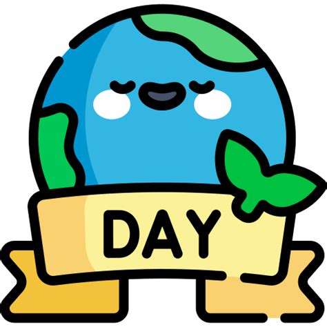 Mother Earth Day Kawaii Lineal Color Icon