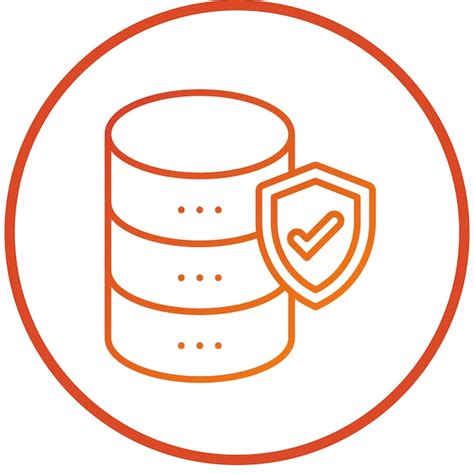 Premium Vector Database Security Icon Style