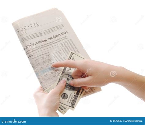 Journal Et Dollars De Fixation Image Stock Image Du économie