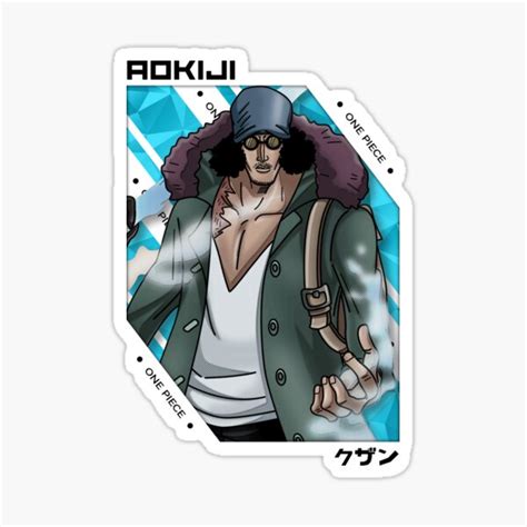 "Aokiji - One Piece v.1 - black version" Sticker for Sale by Geonime | Redbubble