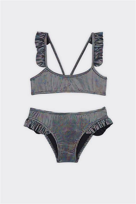 Kız Çocuk Pul Desenli Pembe Bikini Pembe Satın Al Panço