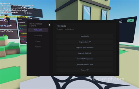 Infinite Rarities WalkSpeed Auto Farm Teleport Scripts RbxScript
