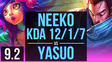 Neeko Vs Yasuo Mid Kda 12 1 7 Legendary Euw Diamond V9 2 Youtube