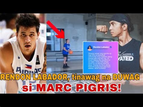 Duwag Yan Ang Buwelta Ni Rendon Labador Laban Kay Marc Pingris Yan