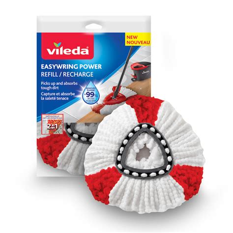 T Te De Vadrouille De Rechange Easywring Vileda Microfibre Lavable La