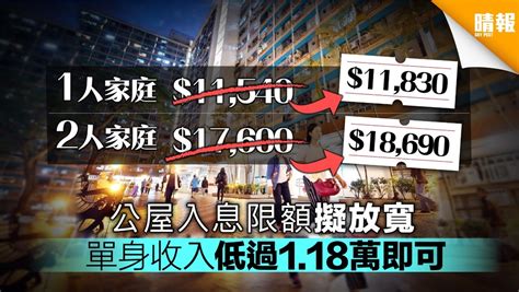 單身低過118萬就得！房委會倡調高公屋入息限額 2人家庭187萬可輪候 晴報 時事 要聞 D190225