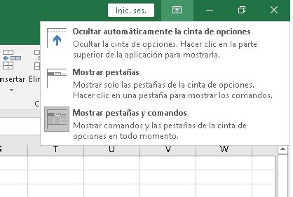 Qué es la Cinta de opciones en Excel Ejercicios de excel