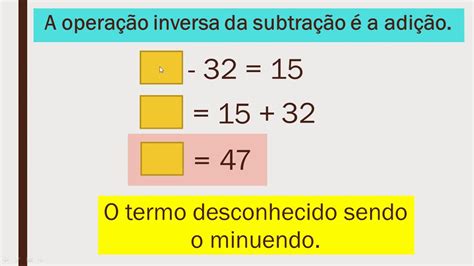 MatemÁtica Valor Do Termo Desconhecido 5º Ano Youtube