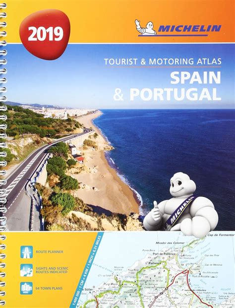 Spain Portugal 2019 Tourist And Motoring Atlas A4 Spiral Tourist