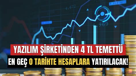 Yazılım Şirketinden Pay Başına 4 TL Temettü Müjdesi En Geç O Tarihte