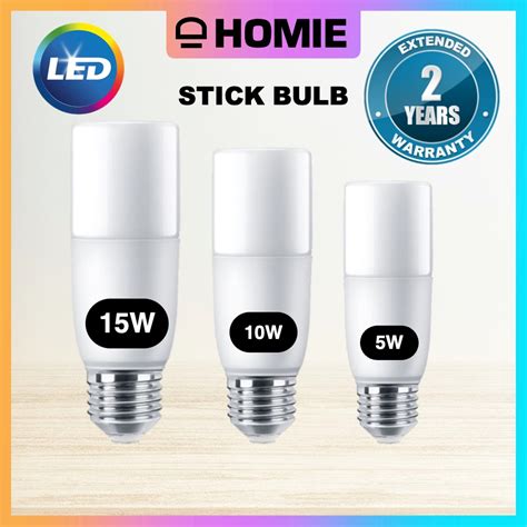 2 YEAR WARRANTY 5W 10W 15W HIGH QUALITY LED STICK BULB E27 Shopee