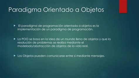 Poo Programacion Orientada A Objetos Creado Ppt Descarga Gratuita