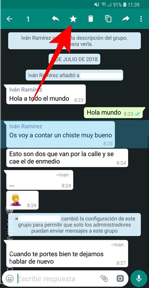 Cómo destacar mensajes en WhatsApp