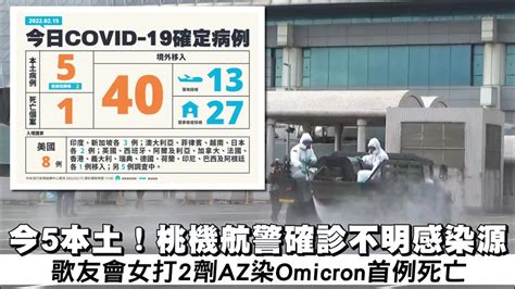 今5本土！桃機航警確診不明感染源 歌友會相關女打2劑az染omicron首例死亡 台灣新聞 Taiwan 蘋果新聞網 Youtube