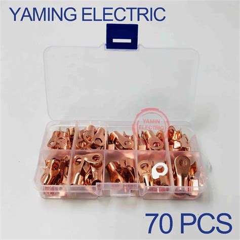 Pcs OT A A A A A Dia Red Copper Circular Splice Ring Terminal Wire Naked Battery