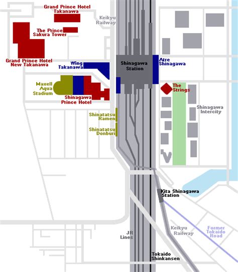 Shinagawa Train Station Map