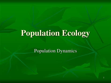 Ppt Population Ecology Powerpoint Presentation Free Download Id 480126