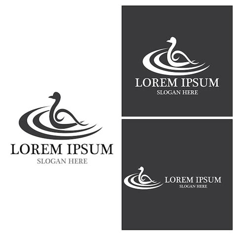 Premium Vector Swan Logo Vector Template Illustration