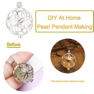 Sterling Silver Flower Pearl Cage Openable Hollow Cage Lockets