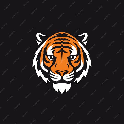 Premium Vector Hand Drawn Tiger Head Logo Design