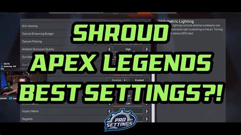 Shroud Apex Legends Settings Sensitivity Prosettings Youtube