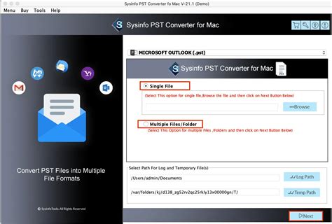 Mac Outlook PST Converter to export PST into PDF, MBOX, EML, VCF etc. 