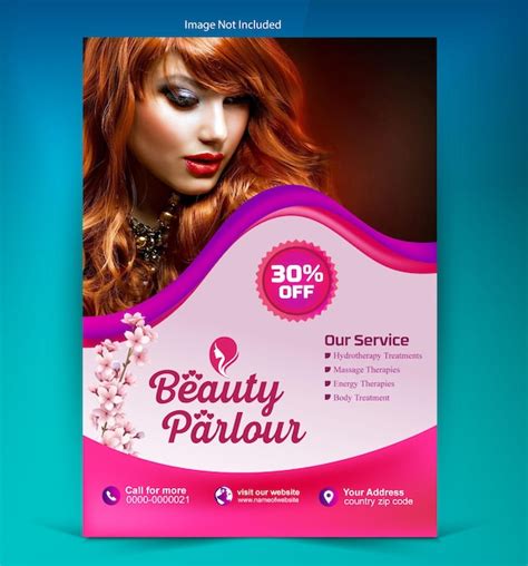 Premium Vector | Beauty parlor flyer design template