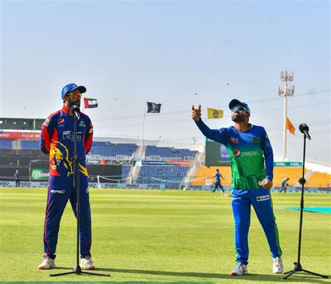 Captains Imad Wasim And Mohammad Rizwan At The Toss