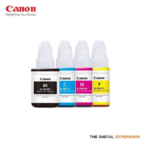 Original Canon GI 790 Ink Bottle Cyan Yellow Magenta Black