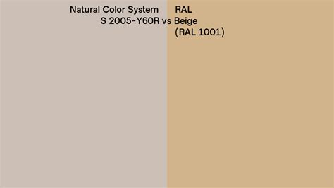 Natural Color System S 2005 Y60r Vs Ral Beige Ral 1001 Side By Side