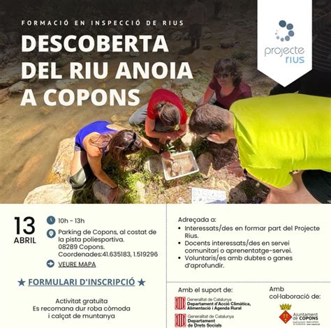 Projecte Rius Descoberta Del Riu Anoia A Copons Voluntariat Ambiental