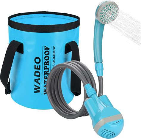 WADEO Portable Camping Shower Outdoor Camp Shower Pump Electric