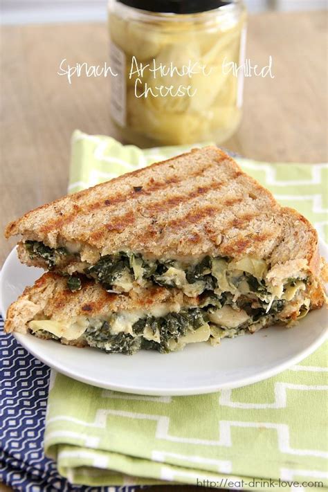 Spinach Artichoke Grilled Cheese Eat Drink Love