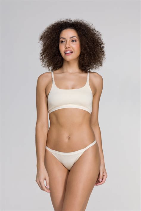 Calcinha String Em Viscose Sol Natural Jescri Lingerie De Qualidade