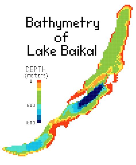 Baikal Bathymetry Cross Stitch PDF Pattern Download - Etsy