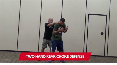 Krav Maga Choke Defense Two Hand Rear Choke YouTube