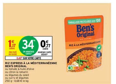 Promo Riz Express à La Méditerranéenne Ben s Original chez Intermarché