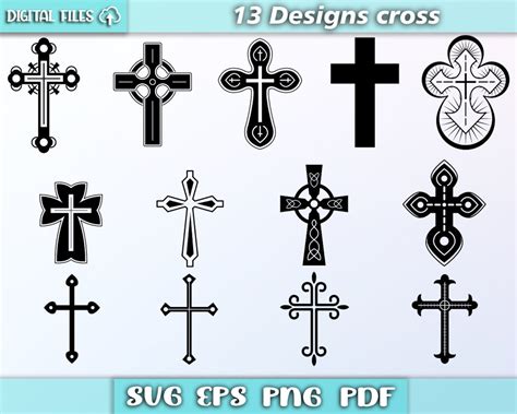 Cross Svg/ Cross Silhouette/ Crosses Svg/ Cross Clipart/ Christian Svg ...