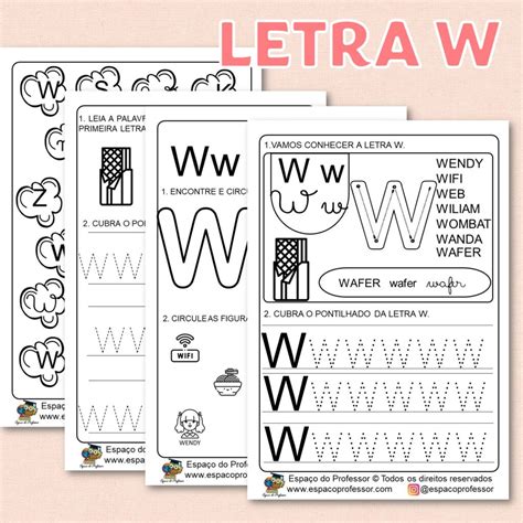 Letra W Ed Infantil - Atividades para educação infantil: atividade letra W